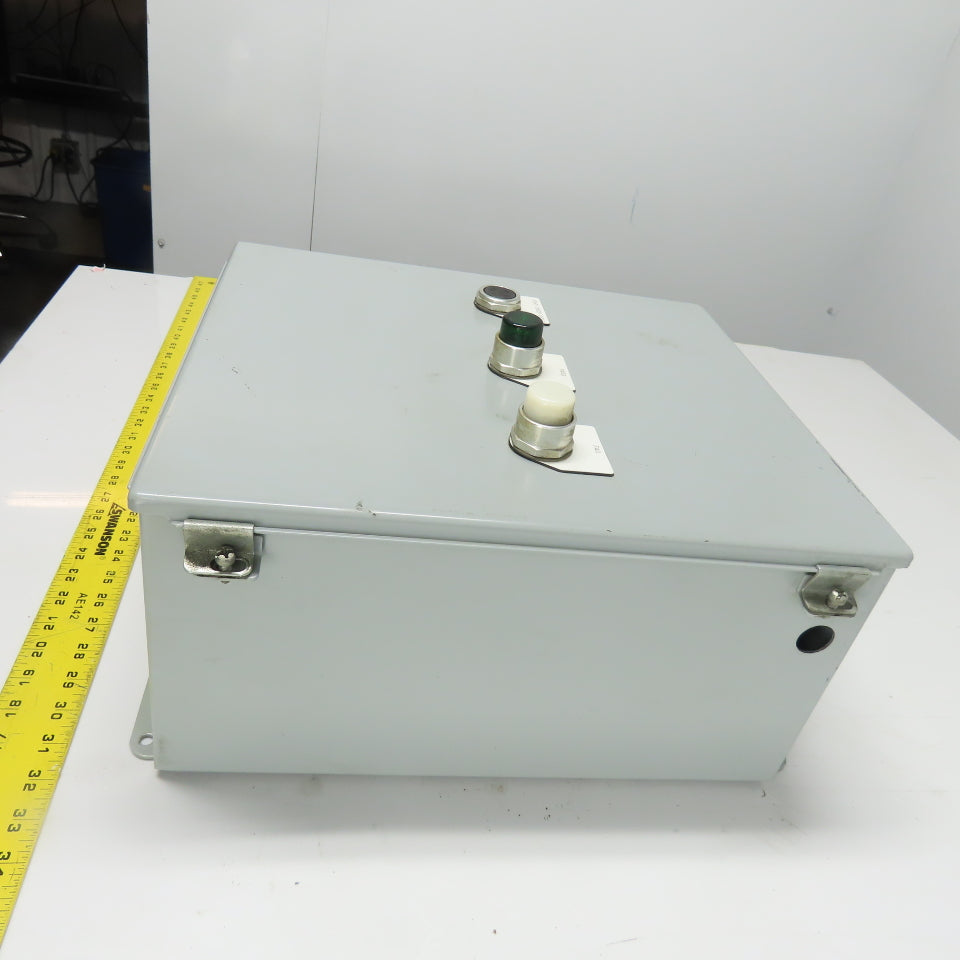 Hoffman A16148CH NEMA 12 13 Electrical Enclosure W/ Push Buttons 16" x 14" x 8"