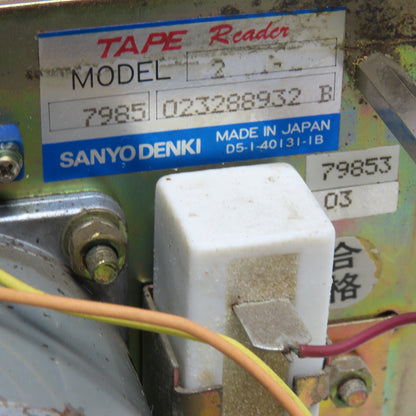 Sanyo Denki 2801-2 Tape Reader 7.7VDC 1.8°