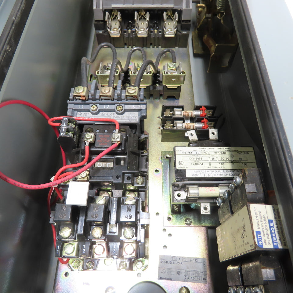Allen-Bradley 512-BJB-6P-24R NEMA Size 1 Combination Motor Controller 460V 3Ph