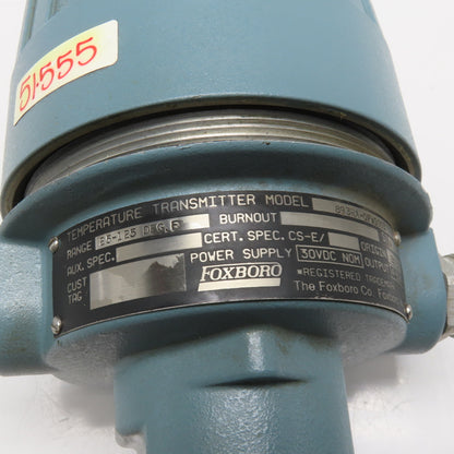 Foxboro 893RA-QFWS003 B0300AH Temperature Transmitter 25-125°F 30VDC