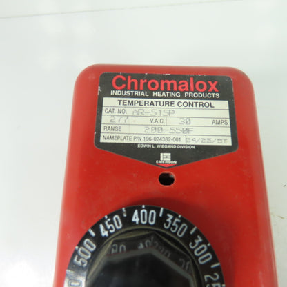 Chromalox AR-515P Temperature Control Thermostat 277VAC 30A 200-550F