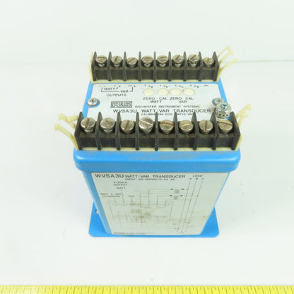 RIS WVSA3U Watt/Var Transducer 90-150VAC 0-5A AC Input 4-20mA Output