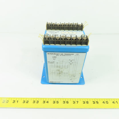RIS WVSA3U Watt/Var Transducer 90-150VAC 0-5A AC Input 4-20mA Output
