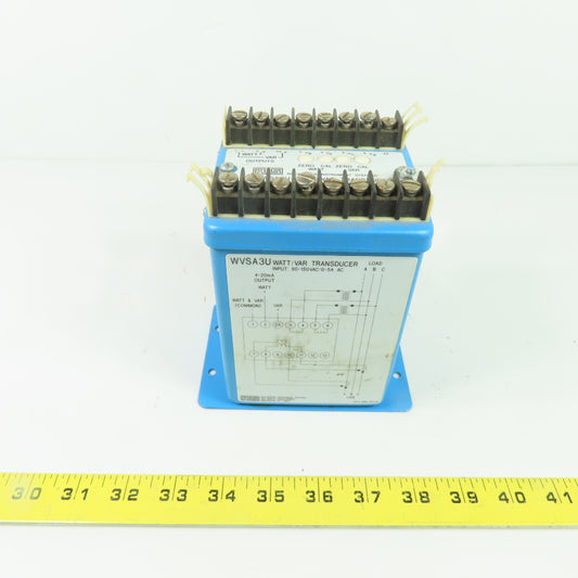 RIS WVSA3U Watt/Var Transducer 90-150VAC 0-5A AC Input 4-20mA Output