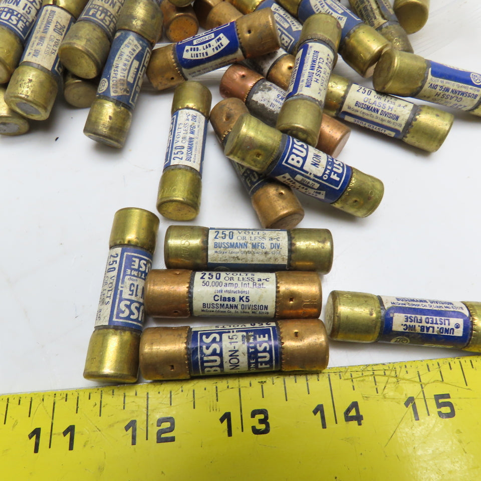 Buss NON 15 15A 250V One Time Fuse Lot Of 115
