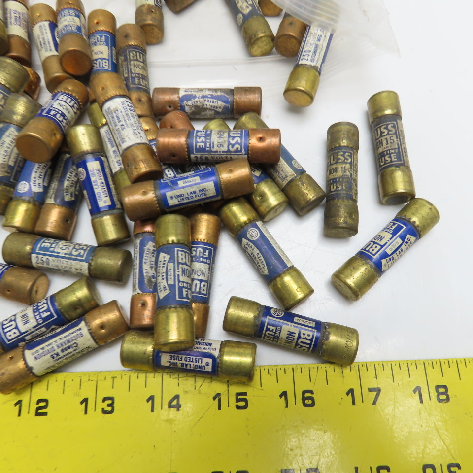 Buss NON 15 15A 250V One Time Fuse Lot Of 115