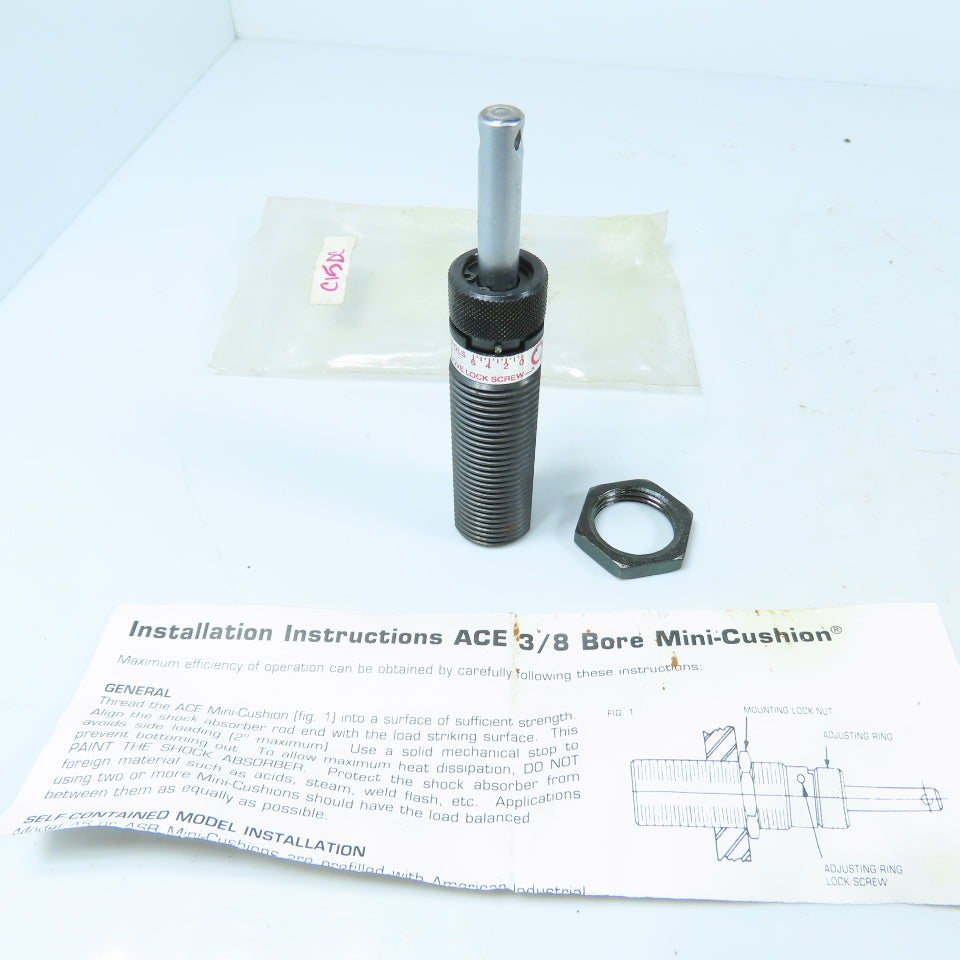 ACE Controls AS 3/8x1 Miniature Adjustable Shock Absorber 3/8" Bore 1" Stroke