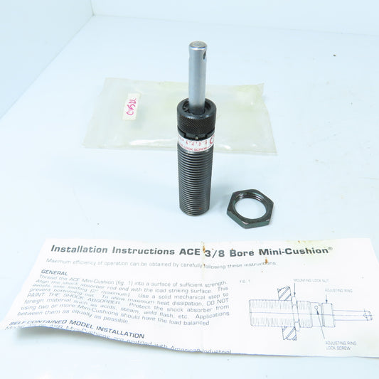ACE Controls AS 3/8x1 Miniature Adjustable Shock Absorber 3/8" Bore 1" Stroke