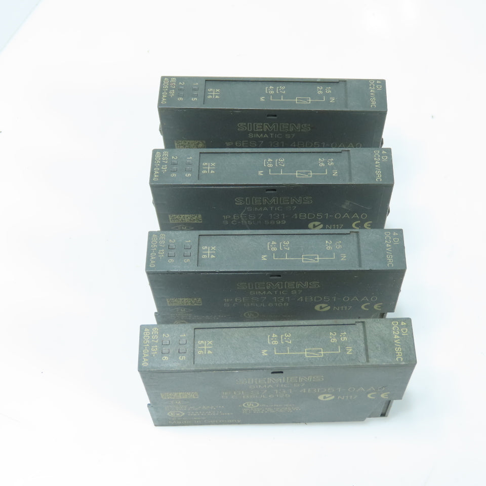 Siemens 6ES7 131-4BD51-0AA0 SIMATIC S7 ET 200S Digital Input Module 24VDC Lot/4