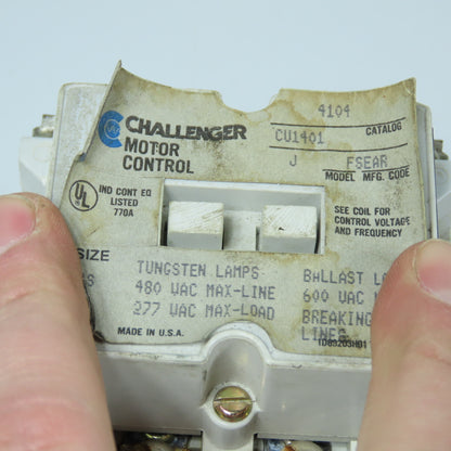 Challenger CU1401 CU1401 J Lighting Contactor 30A 4-Pole 120V Coil