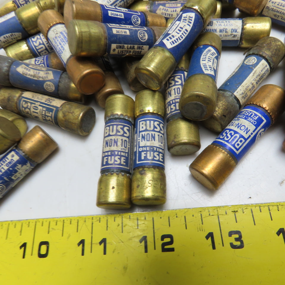 Buss NON 10 10A 250V One Time Fuse Lot Of 115