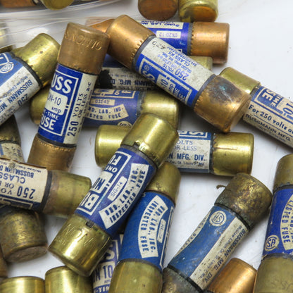 Buss NON 10 10A 250V One Time Fuse Lot Of 115