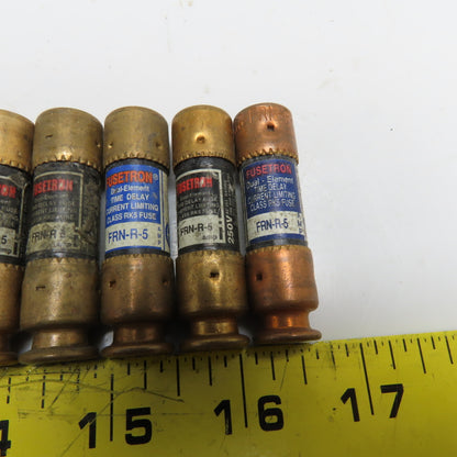 Fusetron FRN-R-5 5A 250V Dual Element Time Delay Current Limiting RK5 Lot Of 10