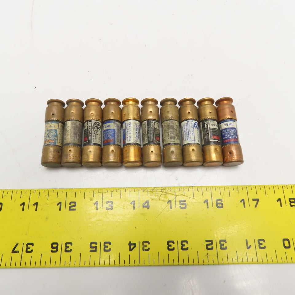 Fusetron FRN-R-5 5A 250V Dual Element Time Delay Current Limiting RK5 Lot Of 10