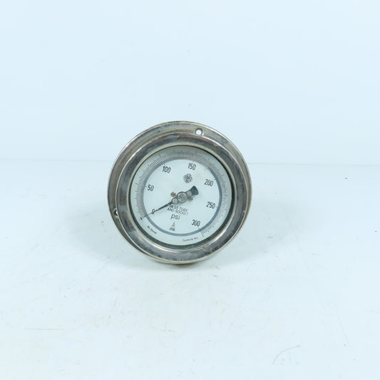 McDaniel Controls Inc Stainless Steel Pressure Gauge 0-300 PSI Panel Mount