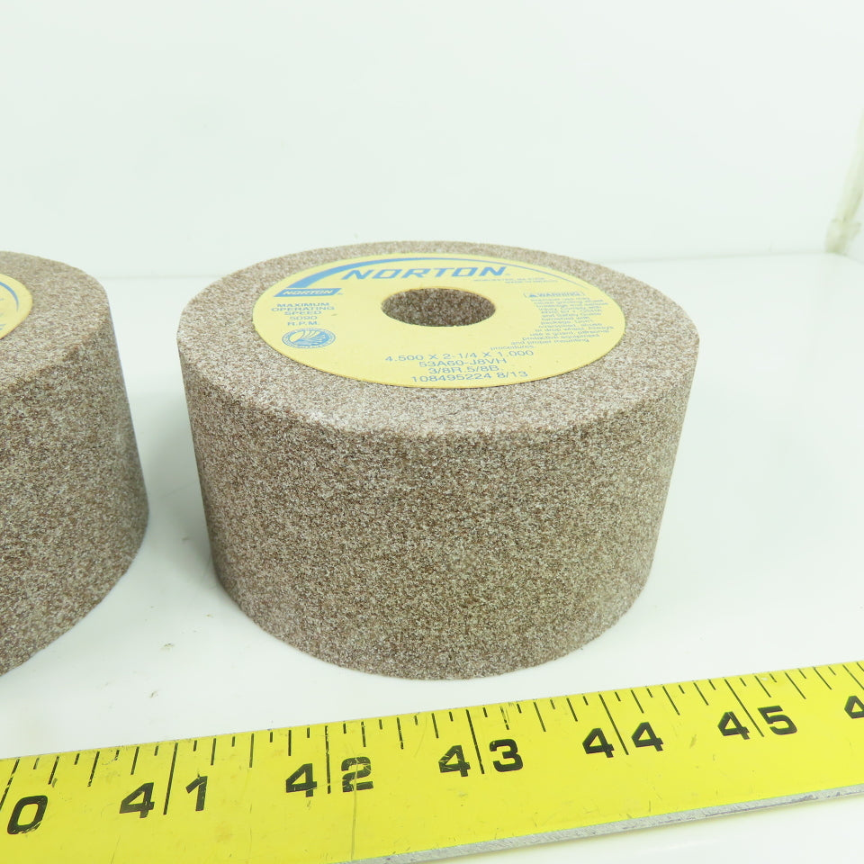 Norton 53A60-J8VH Cup Grinding Wheels 4.5" x 2-1/4" x 1" 60 Grit Lot of 4