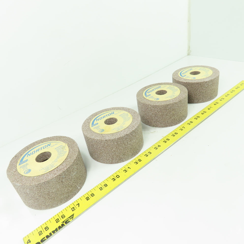 Norton 53A60-J8VH Cup Grinding Wheels 4.5" x 2-1/4" x 1" 60 Grit Lot of 4
