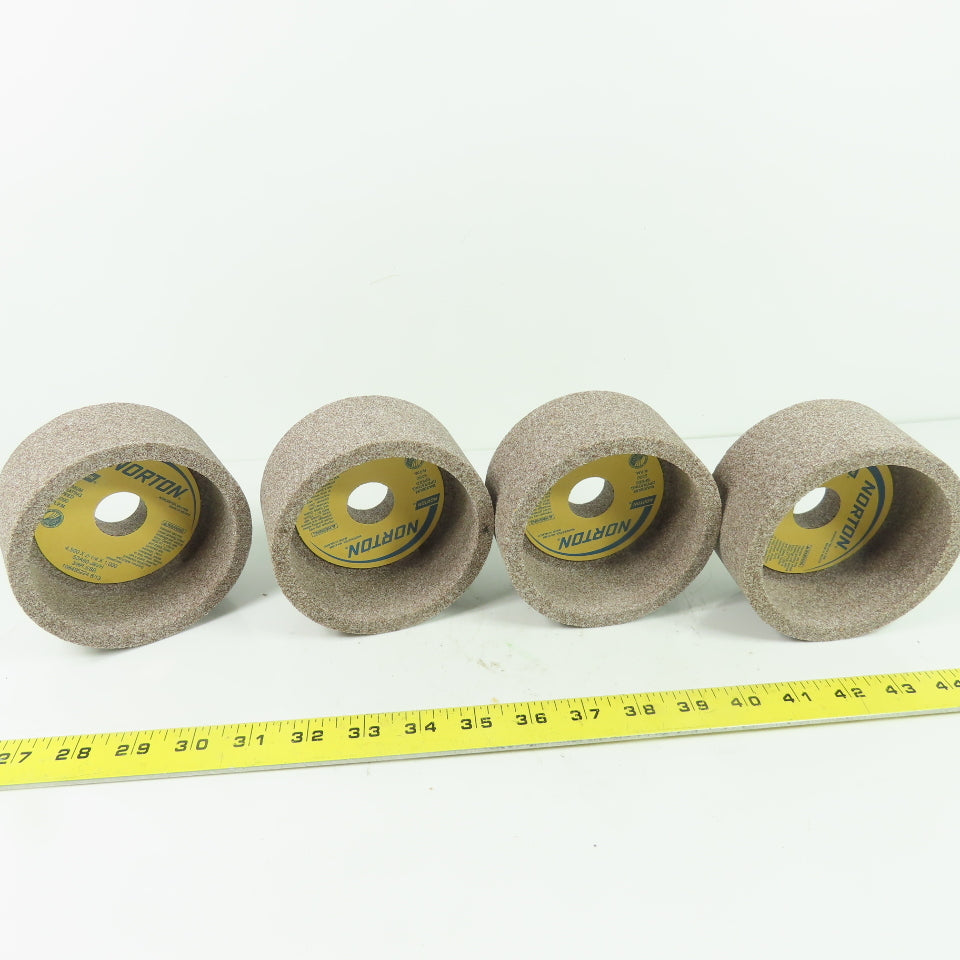 Norton 53A60-J8VH Cup Grinding Wheels 4.5" x 2-1/4" x 1" 60 Grit Lot of 4