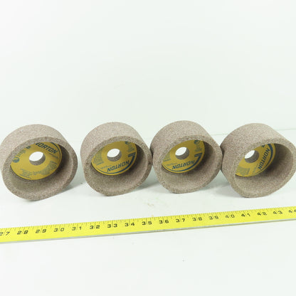 Norton 53A60-J8VH Cup Grinding Wheels 4.5" x 2-1/4" x 1" 60 Grit Lot of 4
