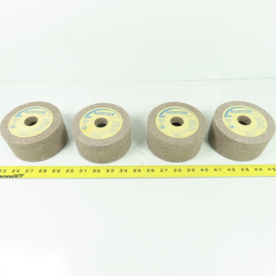 Norton 53A60-J8VH Cup Grinding Wheels 4.5" x 2-1/4" x 1" 60 Grit Lot of 4