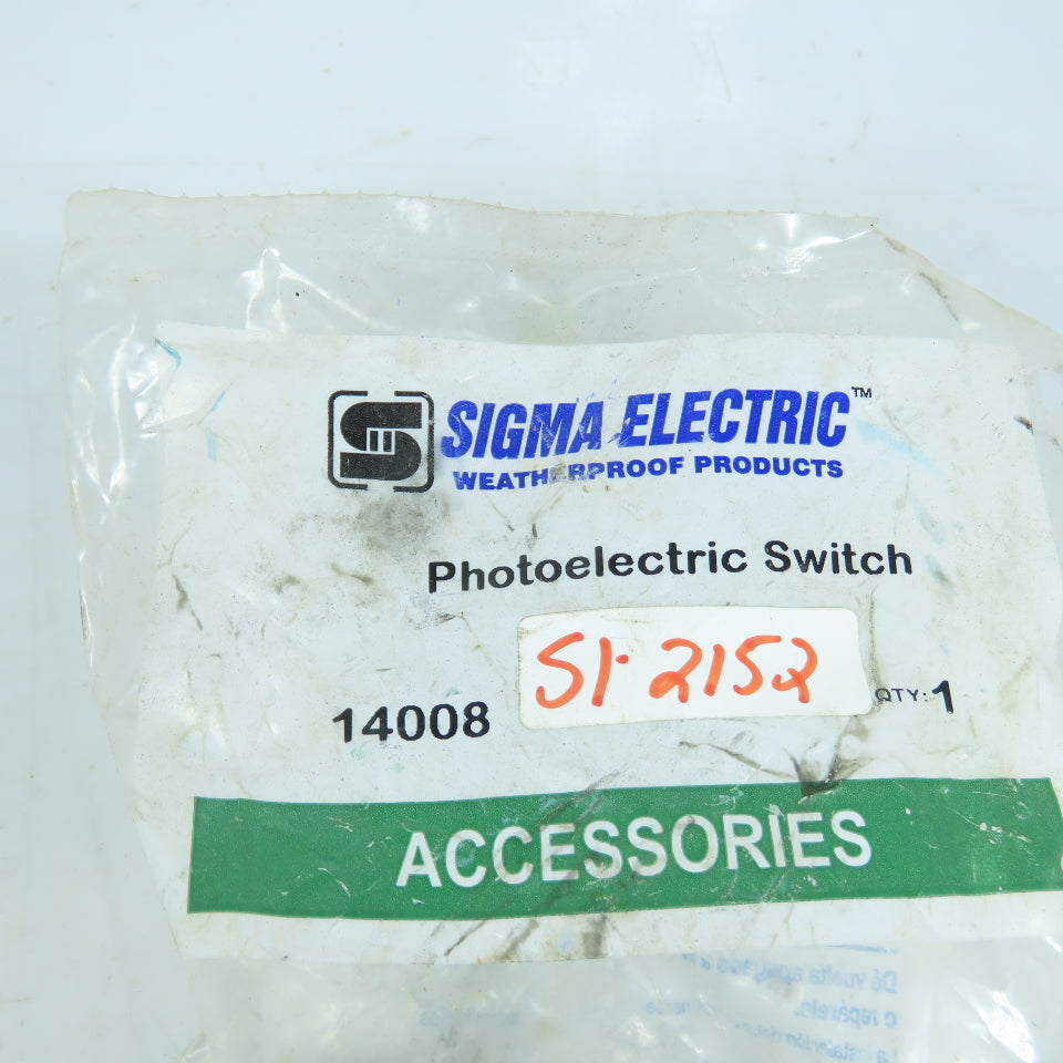 Sigma Electric 14008 Photoelectric Switch Flush Mount 120V 1500W