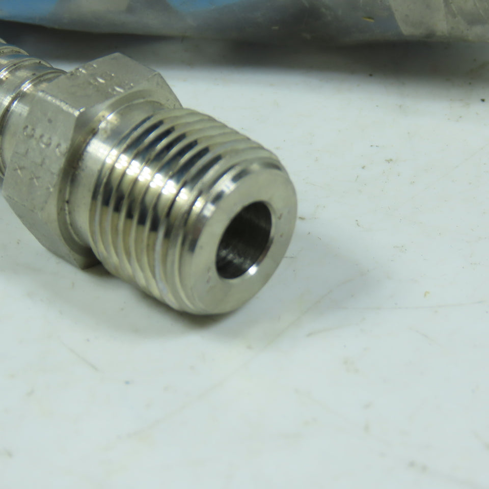 1/2" Hose Barb to 1/2" NPT 316 Stainless Steel Fitting Lot of 18