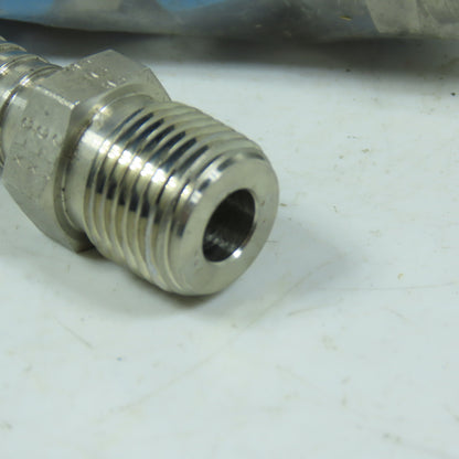 1/2" Hose Barb to 1/2" NPT 316 Stainless Steel Fitting Lot of 18
