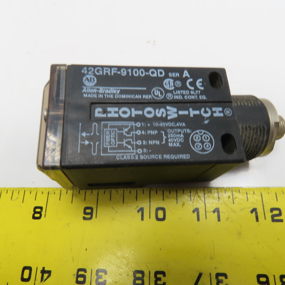 Allen Bradley 42GRF-9100-QD Fiber Optic Photoelectric Sensor Switch 10-40VDC