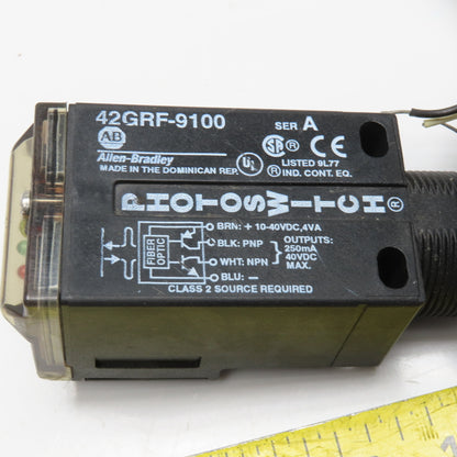 Allen Bradley 42GRF-9100 Fiber Optic Photoelectric Sensor Switch