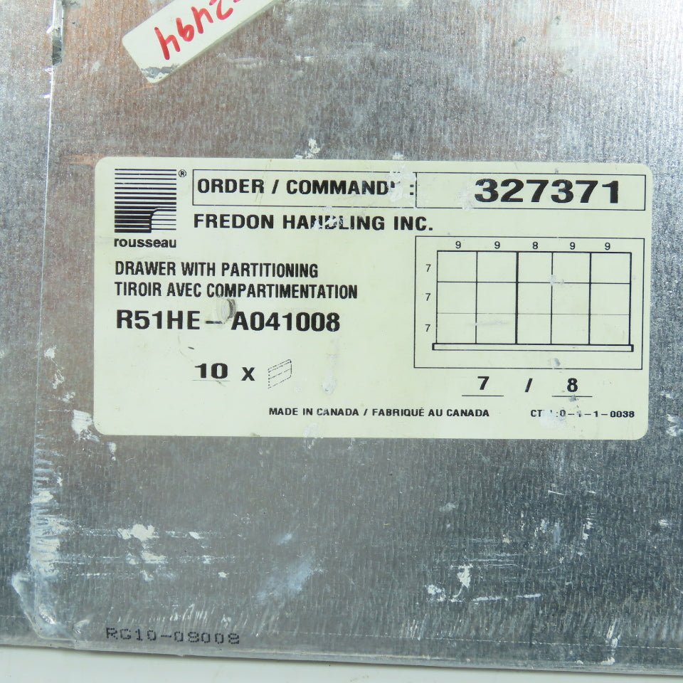 Rousseau R51HE-A041008 Pack of 10 Drawer Partitions for R51HE Series Drawers