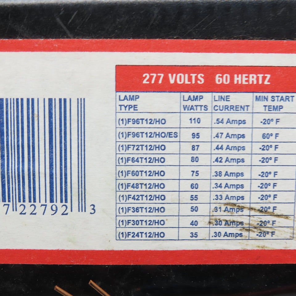 Advance VS110TP 277V Single Lamp Rapid Start Type 1 Ballast