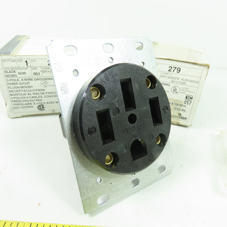 Leviton 279 50A 125/250V 3-Pole 4-Wire Grounding Power Outlets Lot of 2