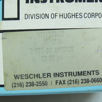 Weschler RX-371d 4090568A28 Analog Panel Meter 0-300 Amps AC/DC 50mV Shunt Rated