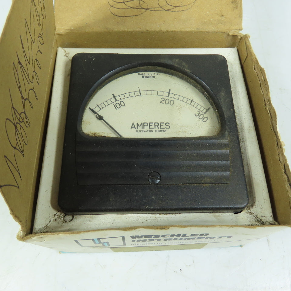 Weschler RX-371d 4090568A28 Analog Panel Meter 0-300 Amps AC/DC 50mV Shunt Rated