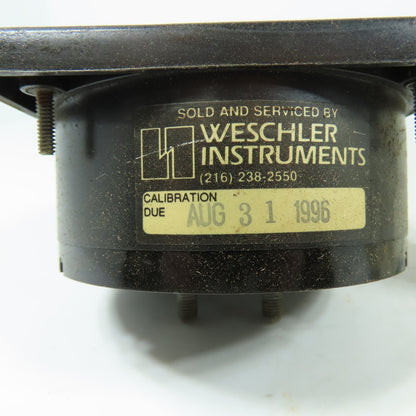 Weschler RX-371d 4090568A28 Analog Panel Meter 0-300 Amps AC/DC 50mV Shunt Rated