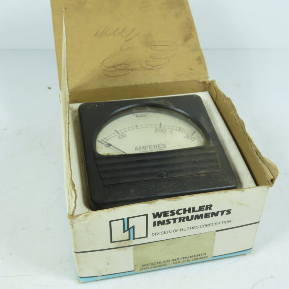 Weschler Instruments Weschler RX-371d 4090568A28 Analog Panel Meter 0-300 Amps AC/DC 50mV S ...