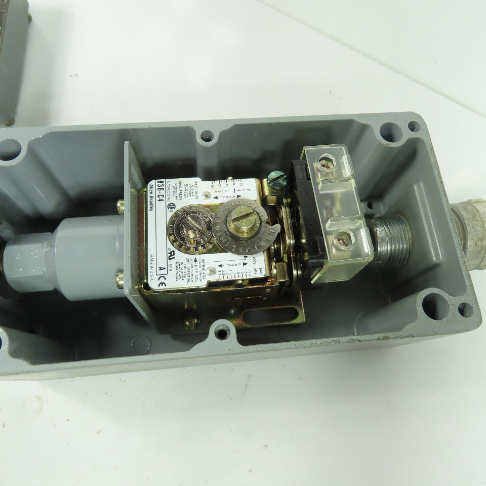 Allen-Bradley 836-C4J Bulletin 836 Style C Pressure Control 30" Vac-45 PSI