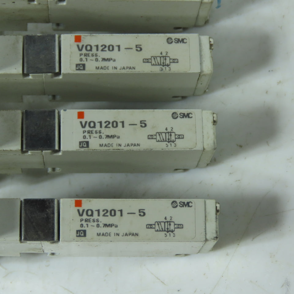 SMC VQ1201-5 Solenoid Valve 2-Position Double 24VDC 0.1-0.7MPa Lot Of 5