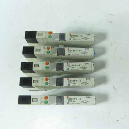 SMC VQ1201-5 Solenoid Valve 2-Position Double 24VDC 0.1-0.7MPa Lot Of 5