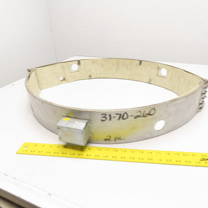 H Pepping 670mm x 126mm Band Heater 3000/3550W 440/480V 2 Pcs. Set