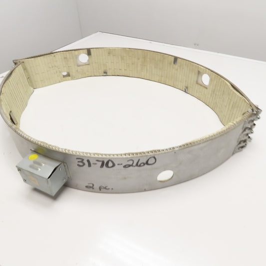 H Pepping 670mm x 126mm Band Heater 3000/3550W 440/480V 2 Pcs. Set