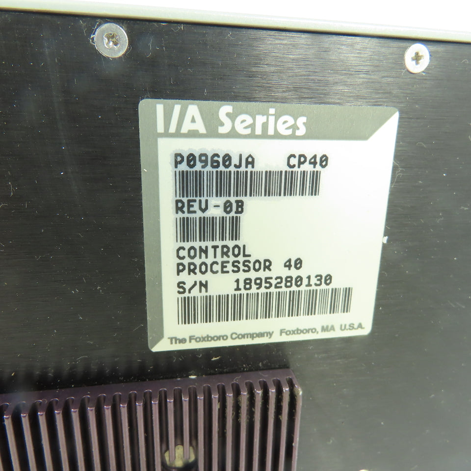 The Foxboro Company P0960JA I/A Series Control Processor 40 REU-0B