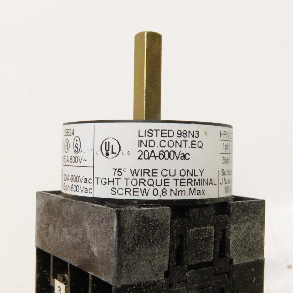 Bremas CQR160470Y19 600VAC 10Hp 3Ph Mains Disconnect Switch Panel Operator