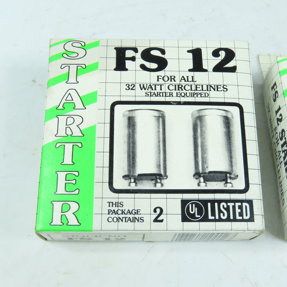 U.S. Fluorescent FS 12 Fluorescent Light Starter FS-12 32W Circleline Lot/4