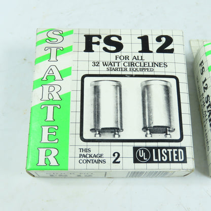 U.S. Fluorescent FS 12 Fluorescent Light Starter FS-12 32W Circleline Lot/4