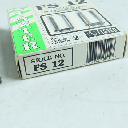 U.S. Fluorescent FS 12 Fluorescent Light Starter FS-12 32W Circleline Lot/4