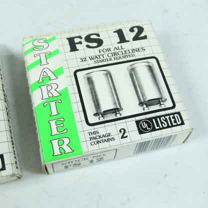 U.S. Fluorescent FS 12 Fluorescent Light Starter FS-12 32W Circleline Lot/4