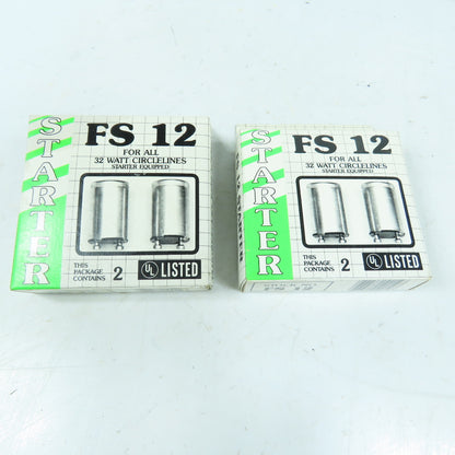 U.S. Fluorescent FS 12 Fluorescent Light Starter FS-12 32W Circleline Lot/4