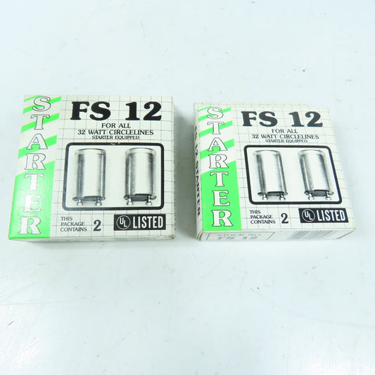 U.S. Fluorescent FS 12 Fluorescent Light Starter FS-12 32W Circleline Lot/4