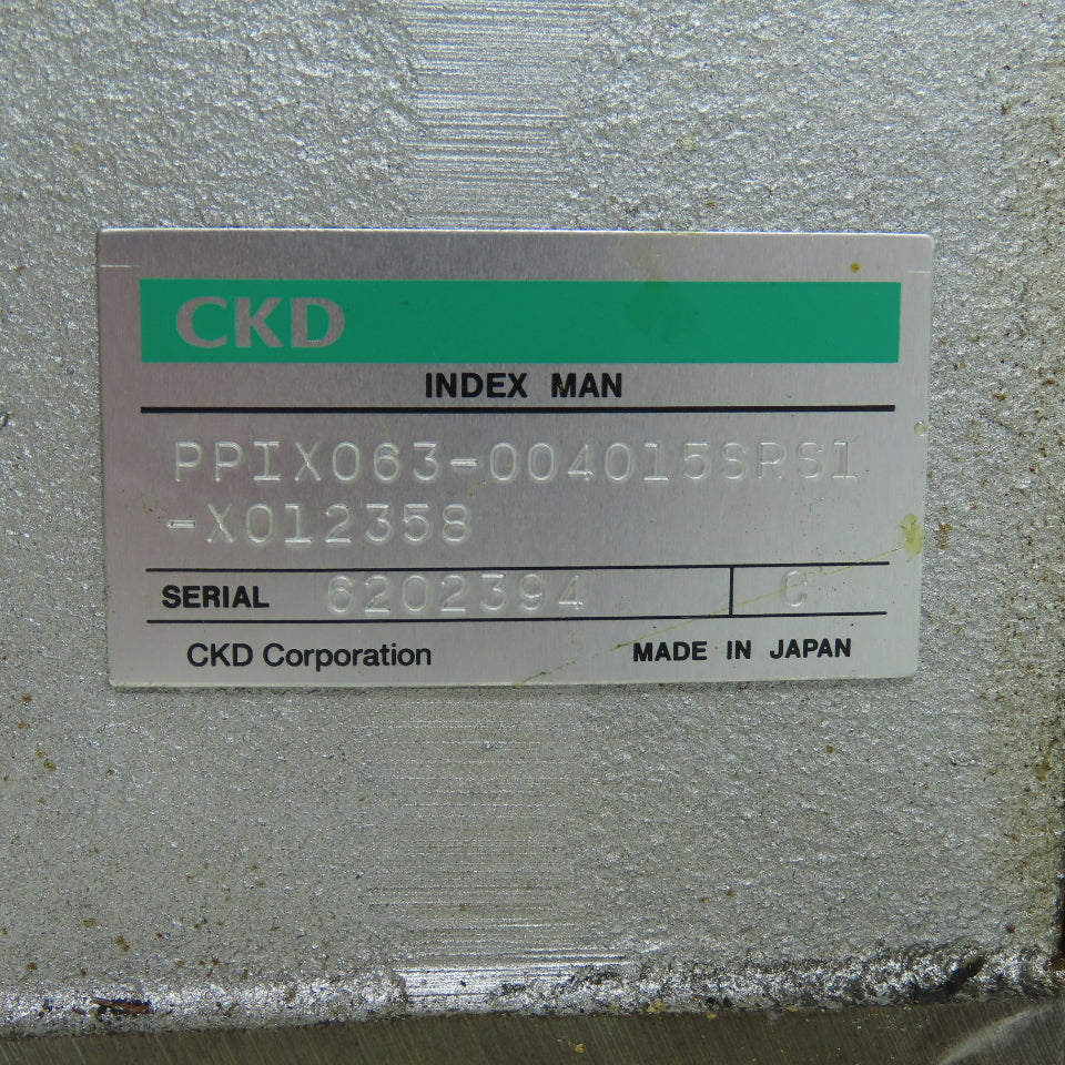 CKD PPIX063-004015SPS1-X012358 Index Man Indexing Drive Actuator Unit